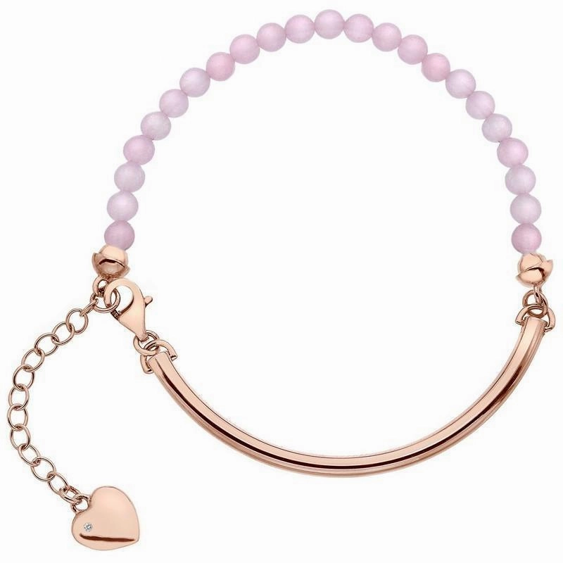 Hot Diamonds Festival Rose Quartz Rose Gold Plated Bracelet