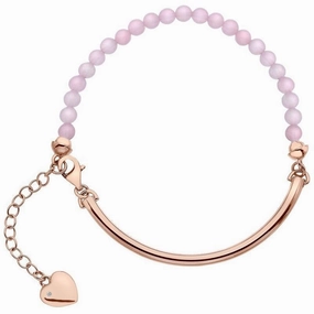 Hot Diamonds Festival Rose Quartz Rose Gold Plated Bracelet