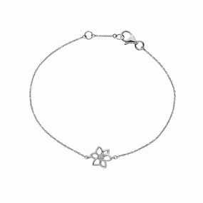 Hot Diamonds Floret 9ct White Gold Bracelet
