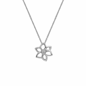 Hot Diamonds Floret 9ct White Gold Pendant