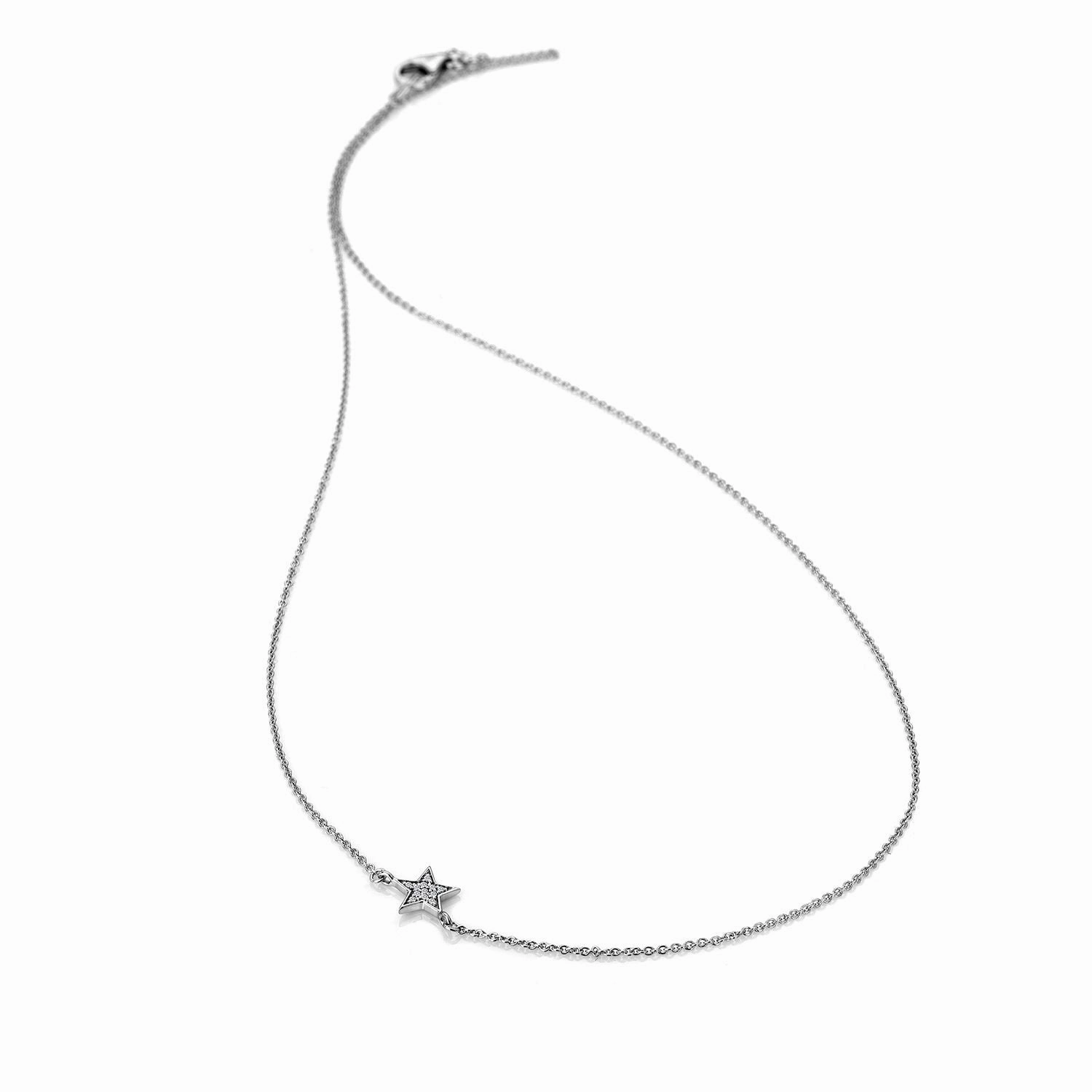Hot Diamonds Glint 9ct White Gold Necklace