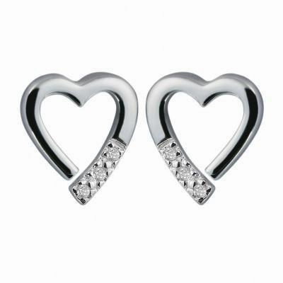 Hot Diamonds Just Add Love Sterling Silver Memories Earrings