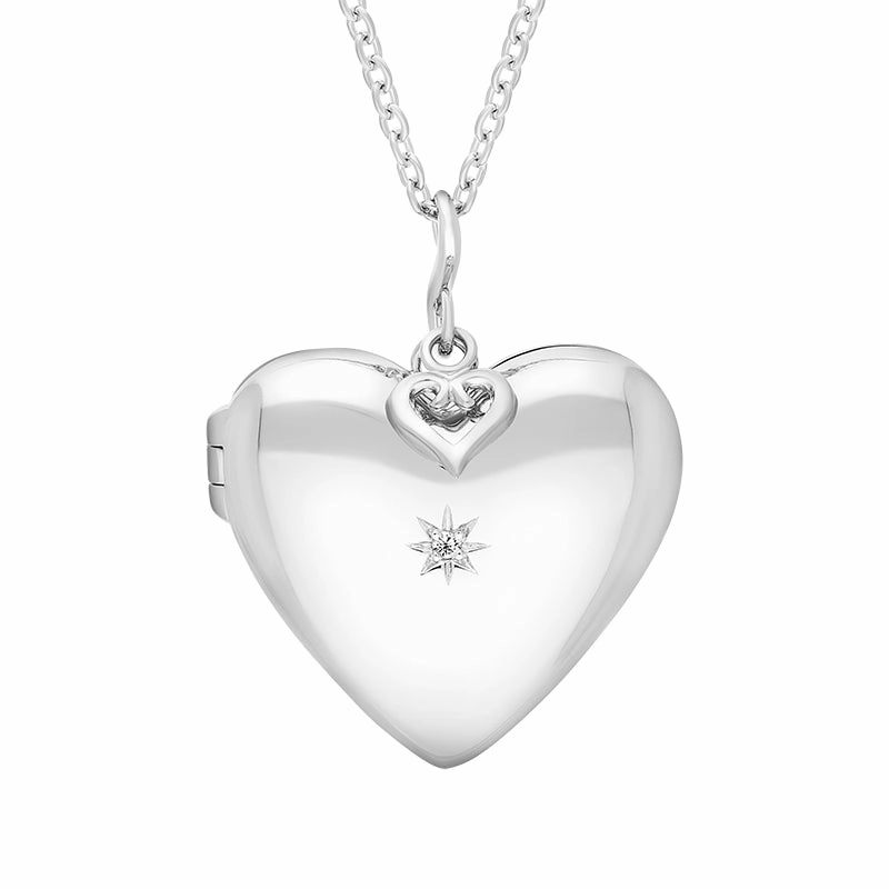Hot Diamonds Just Add Love Sterling Silver Starry Heart Locket