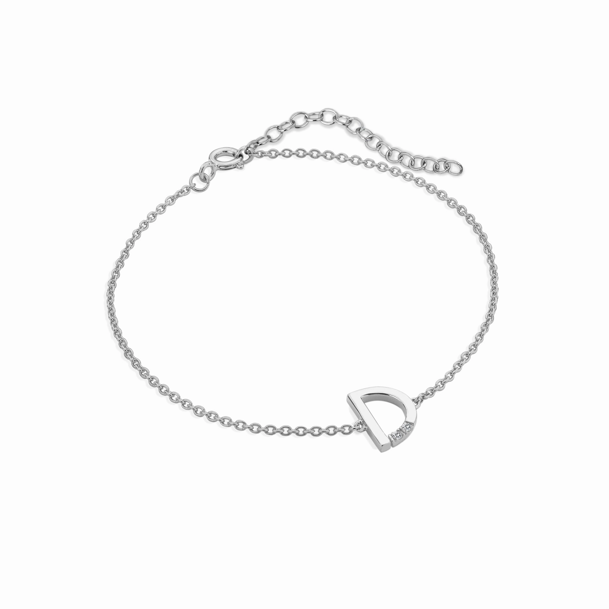 Hot Diamonds Love Letters Sterling Silver D Bracelet