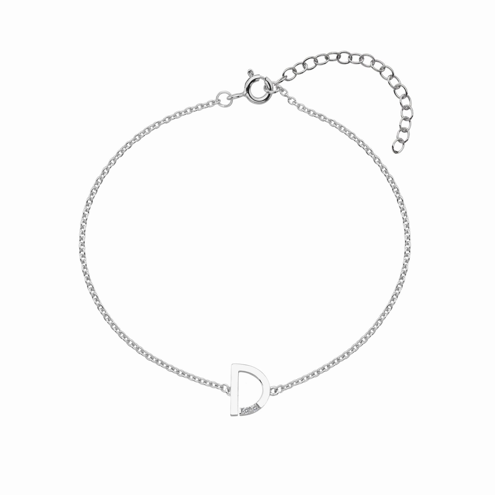 Hot Diamonds Love Letters Sterling Silver D Bracelet
