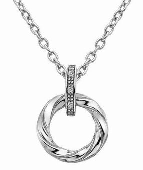 Hot Diamonds Luxury Sterling Silver Diamond Breeze Pendant