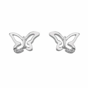 Hot Diamonds Micro Sterling Silver Flutter Earrings