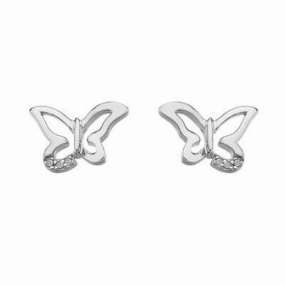 Hot Diamonds Micro Sterling Silver Flutter Earrings