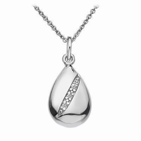 Hot Diamonds Shooting Stars Sterling Silver Teardrop Necklace
