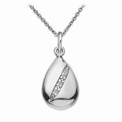 Hot Diamonds Shooting Stars Sterling Silver Teardrop Necklace