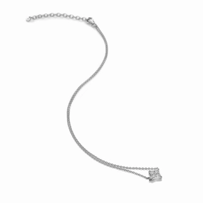Hot Diamonds Sterling Silver White Topaz Squared Triangle Necklace