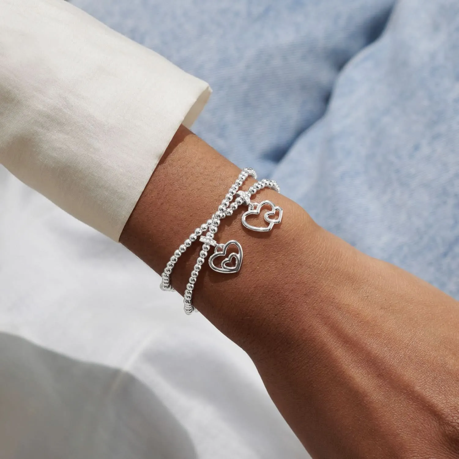 Infinity Darling Daughter Silver Plated Linked Bracelet 8296