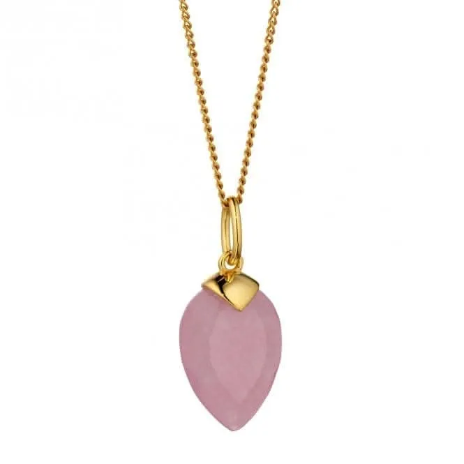 June Yellow Gold Plated Birthstone Chalcedony Stone Pendant P4980