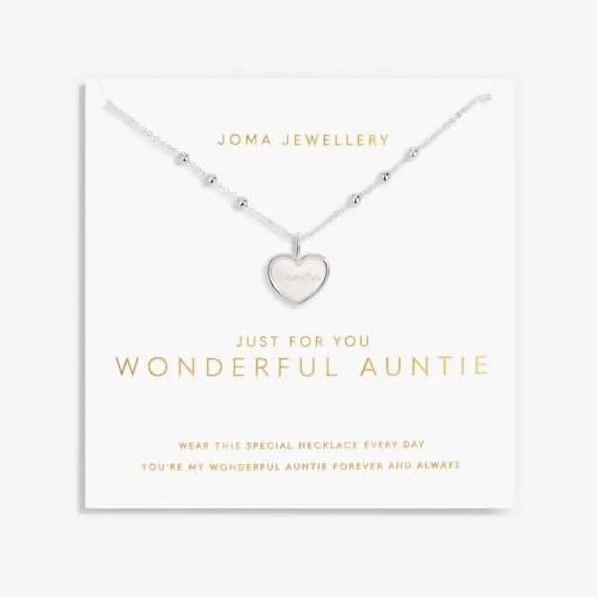 Just For You Wonderful Auntie Silver 46cm   5cm Necklace 6356
