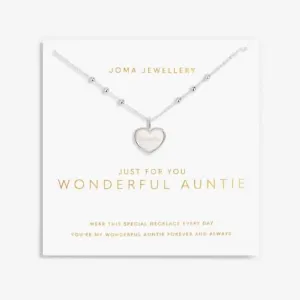 Just For You Wonderful Auntie Silver 46cm   5cm Necklace 6356