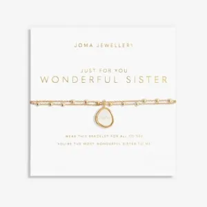 Just For You Wonderful Sister Gold 18cm   3cm Bracelet 6359