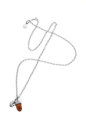 Karen Walker Acorn Pendant - Silver, Wood