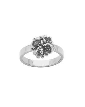 Karen Walker Botanical Flower Ball Ring - Silver