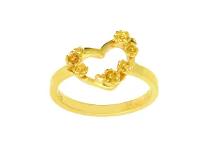 Karen Walker Botanical Heart Ring - 9ct Gold