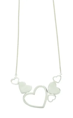 Karen Walker Exploding Heart Necklace - Silver