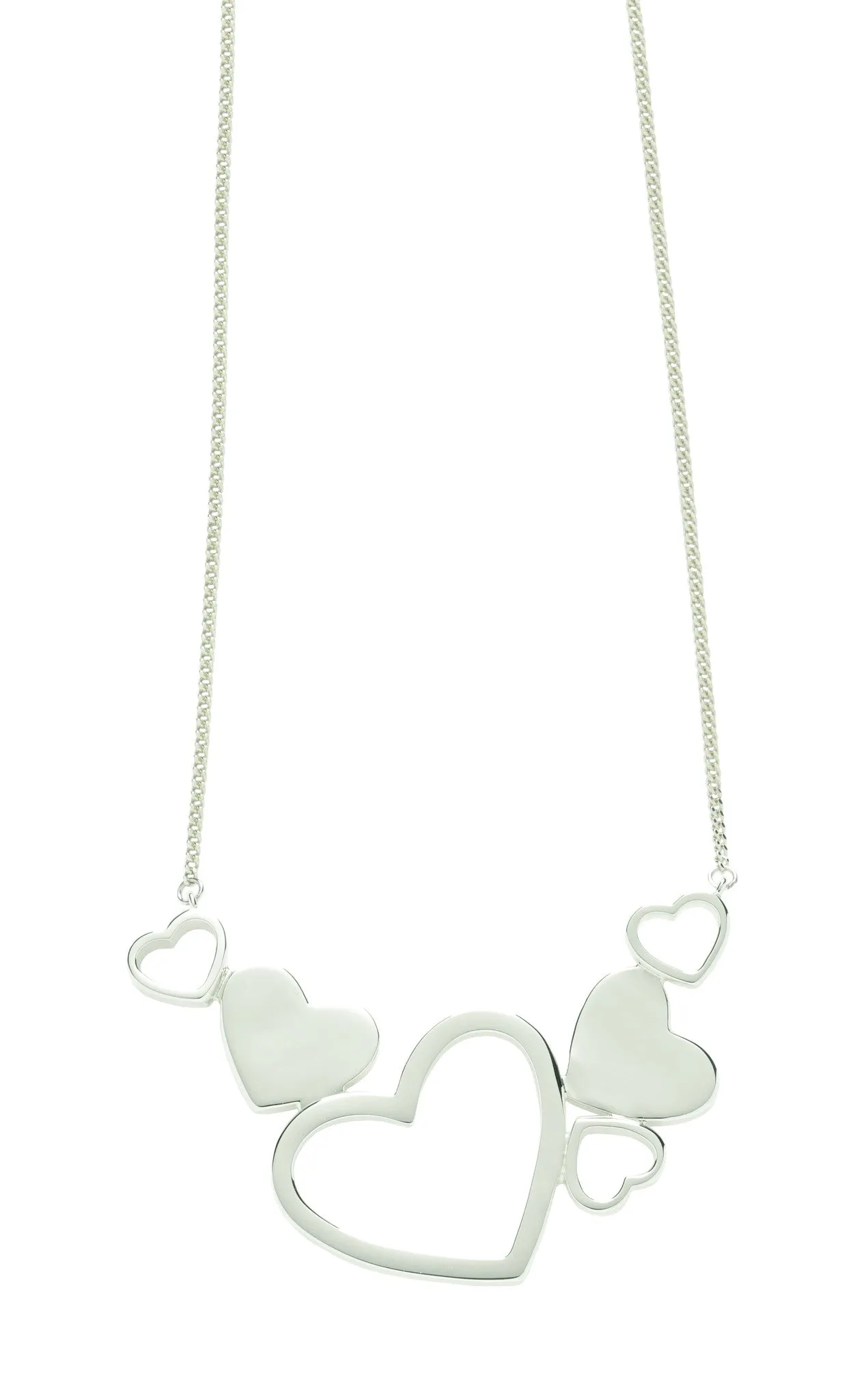 Karen Walker Exploding Heart Necklace - Silver
