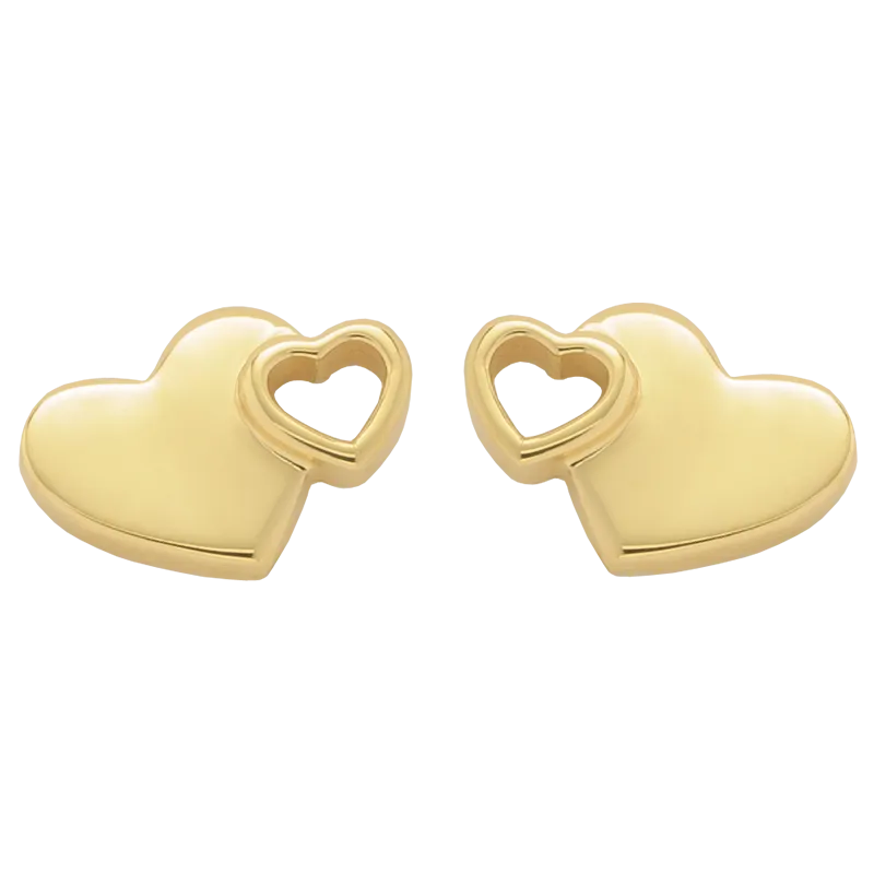 Karen Walker Exploding Heart Studs - 9ct Gold