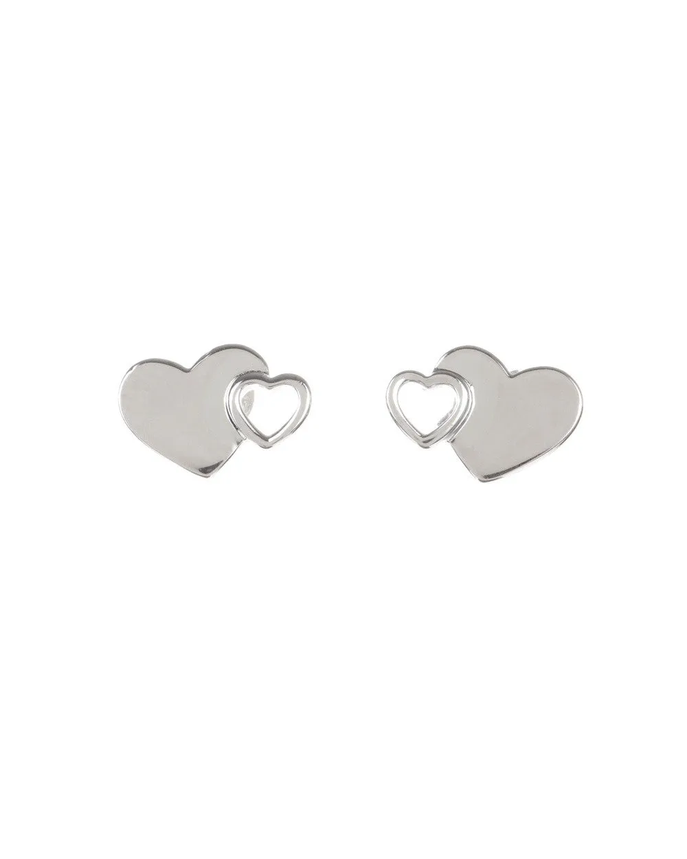 Karen Walker - Exploding Heart Studs Silver
