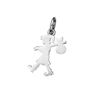 Karen Walker Large Runaway Girl Charm - Silver