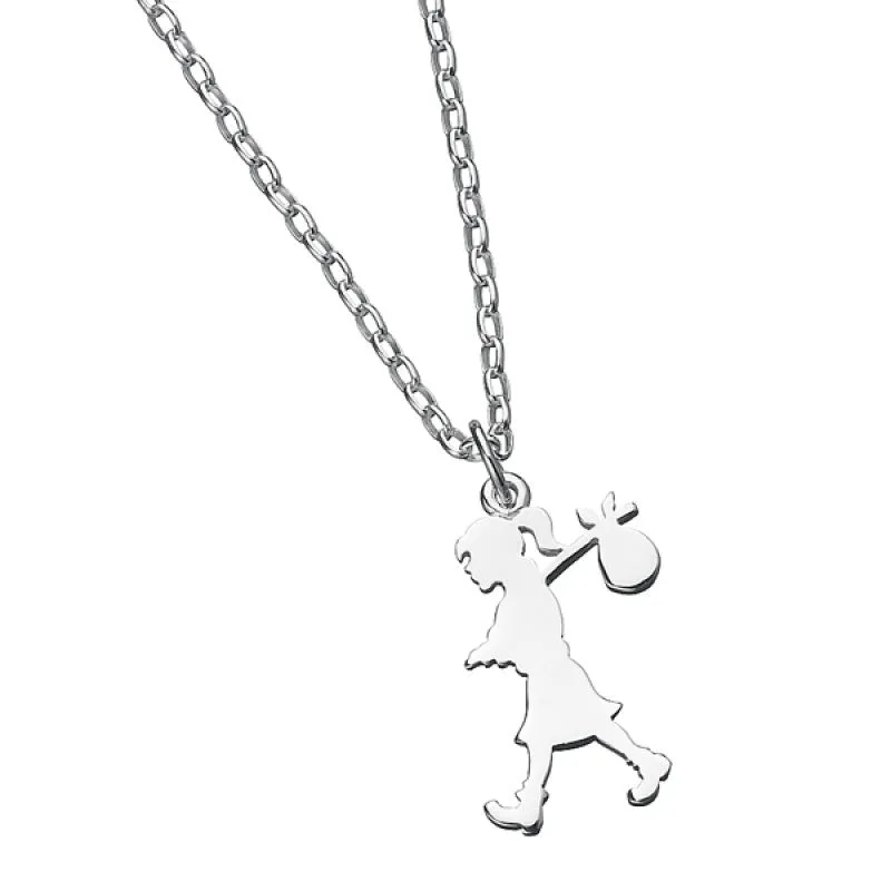 Karen Walker Large Runaway Girl Pendant - Silver, 60cm