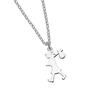 Karen Walker Large Runaway Girl Pendant - Silver, 60cm