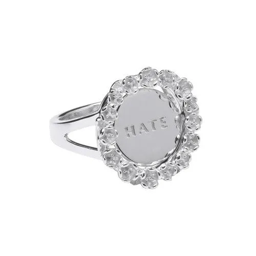 Karen Walker Love/Hate Mood Ring - Silver