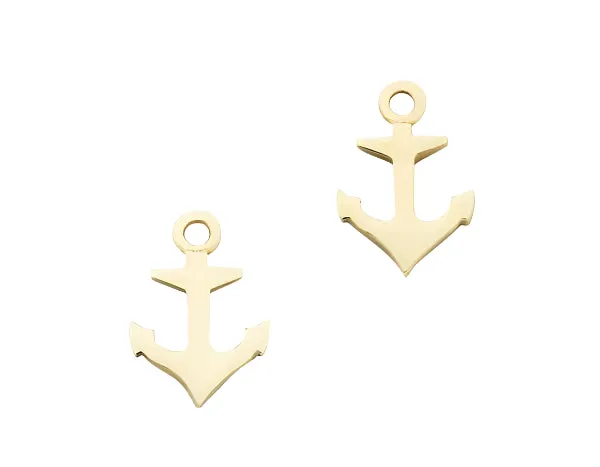 Karen Walker Mini Anchor Studs - 9ct Gold