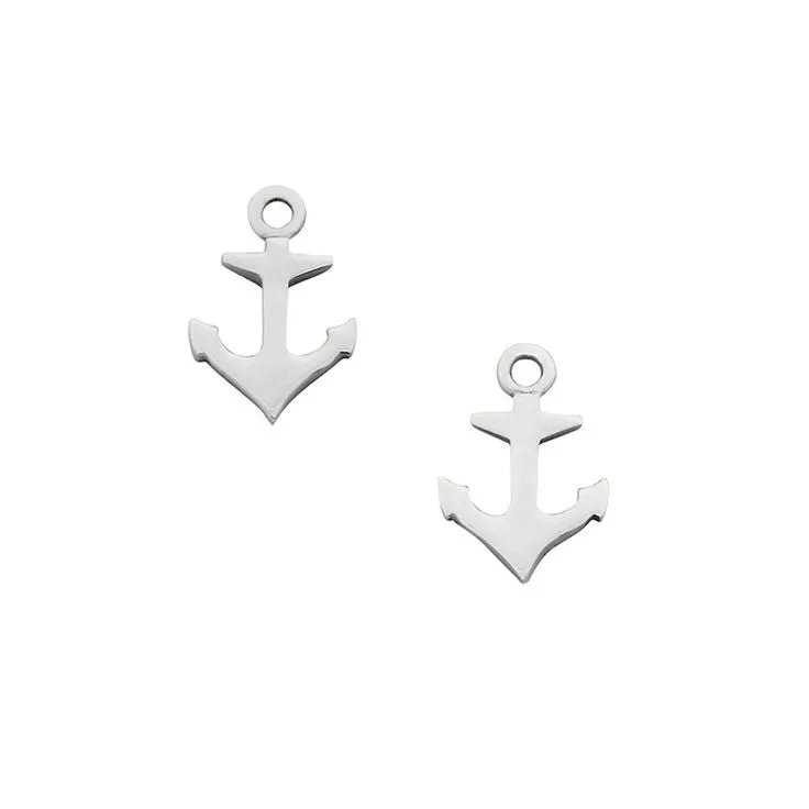 Karen Walker Mini Anchor Studs - Silver
