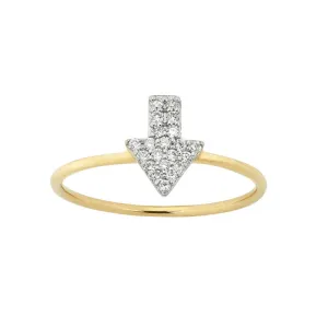Karen Walker Mini Arrow Ring - 9ct Gold, Diamond
