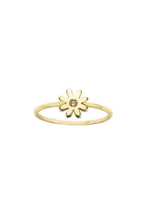 Karen Walker Mini Daisy Ring - 9ct Yellow Gold, Diamond