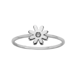 Karen Walker Mini Daisy Ring - Silver, Diamond