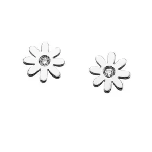 Karen Walker Mini Daisy Studs - Silver, Diamond