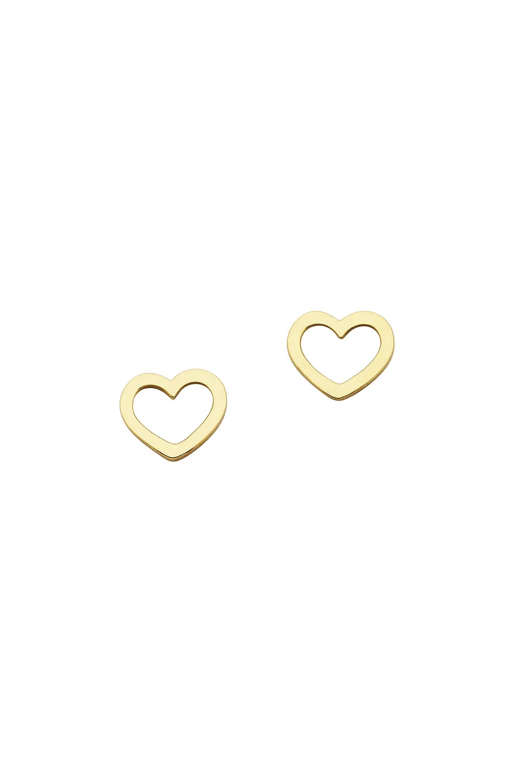 Karen Walker Mini Heart Studs - 9ct Gold