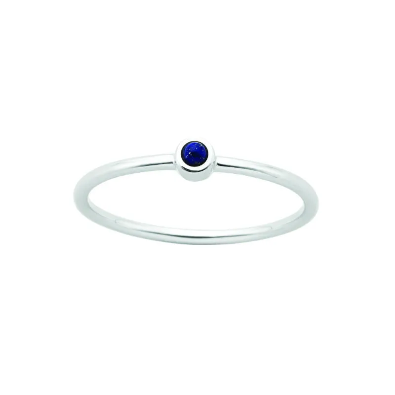 Karen Walker Mini Orbit Ring - Silver, Lapis