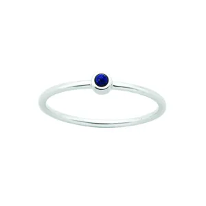 Karen Walker Mini Orbit Ring - Silver, Lapis