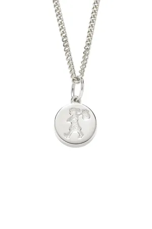 Karen Walker Runaway Girl Stamp Pendant - Silver, 60cm