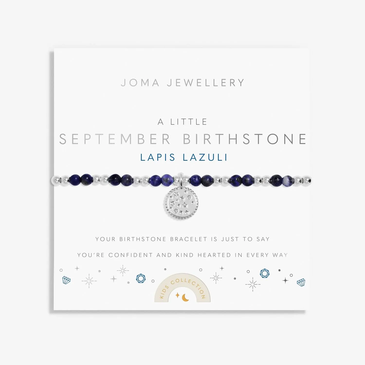Kids A Little September Birthstone Silver Plated Bracelet C790