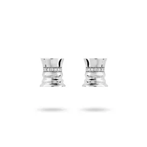 Ksenia Mirella The Queen 18ct White Gold 0.07ct Diamond Stud Earrings