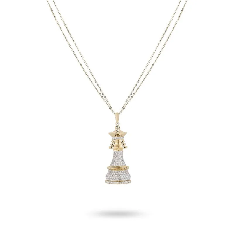 Ksenia Mirella The Queen 18ct Yellow Gold 4.00ct Diamond Pave Necklace