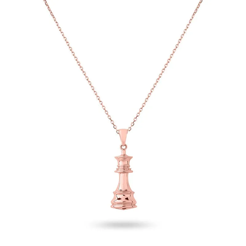 Ksenia Mirella The Queen Rose Gold Chess Necklace