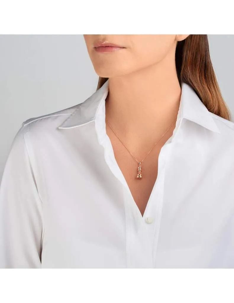 Ksenia Mirella The Queen Rose Gold Chess Necklace