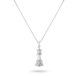 Ksenia Mirella The Queen White Gold Chess Necklace