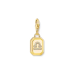 Libra Zodiac sign gold charm Pendant