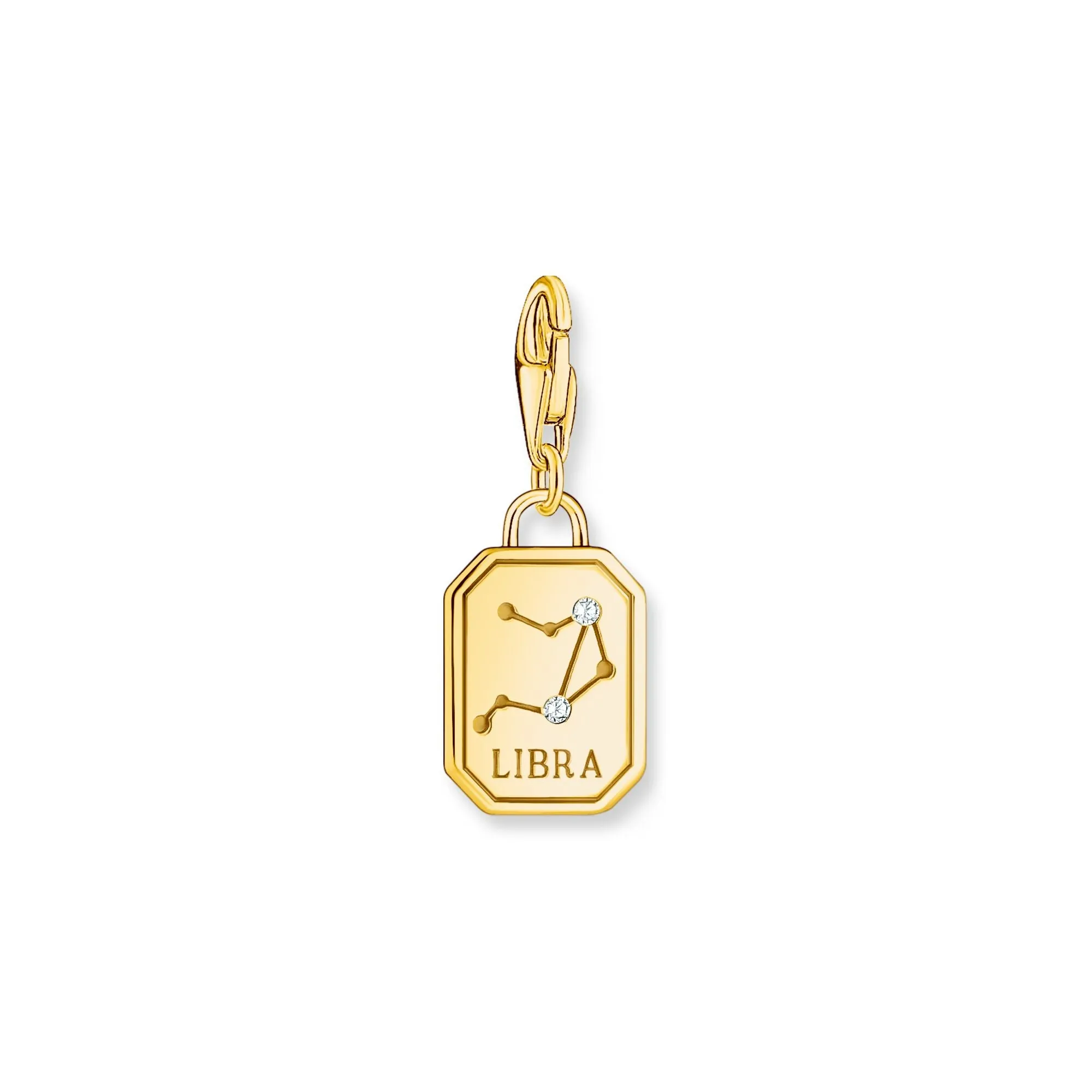 Libra Zodiac sign gold charm Pendant