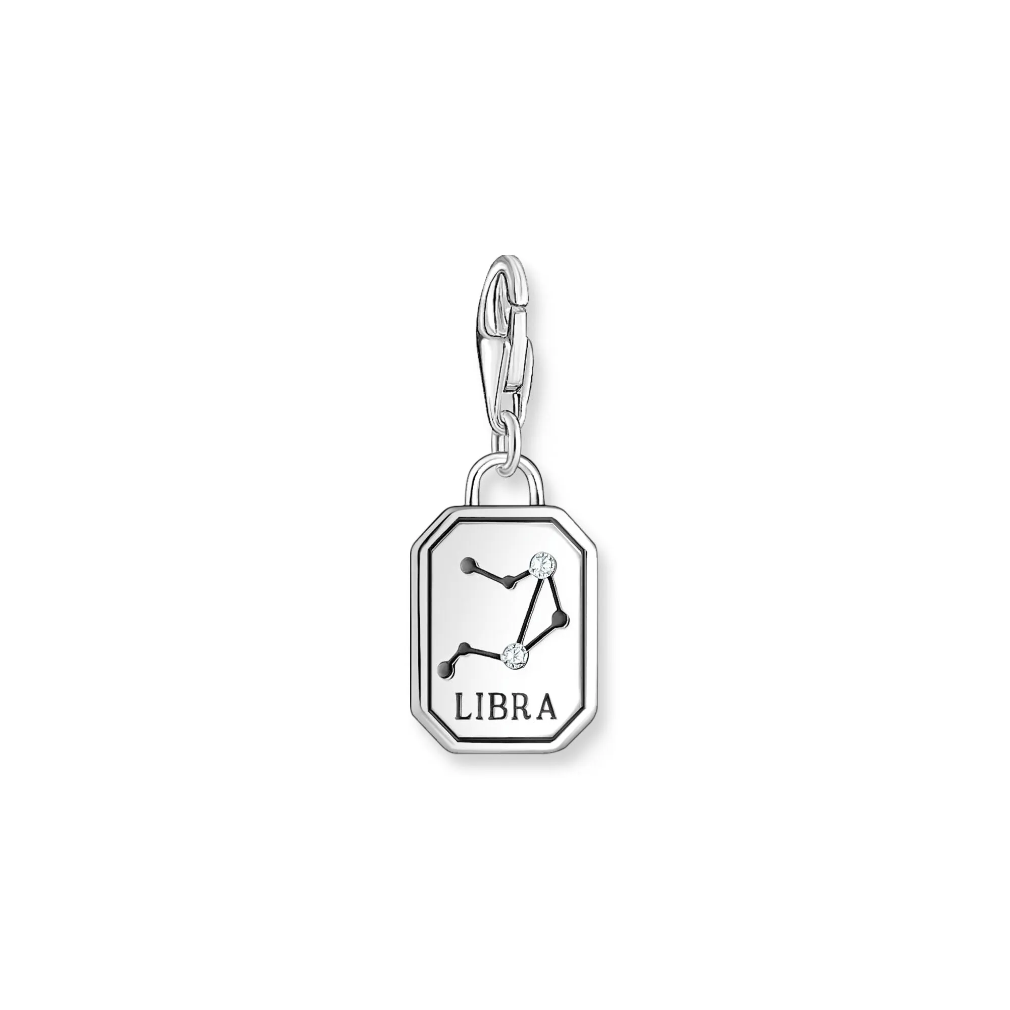Libra Zodiac sign silver charm Pendant